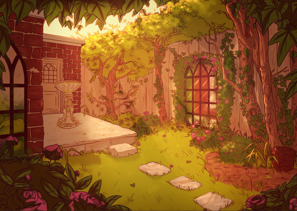 environment background design by omoulo barnaby's garden online afterlife